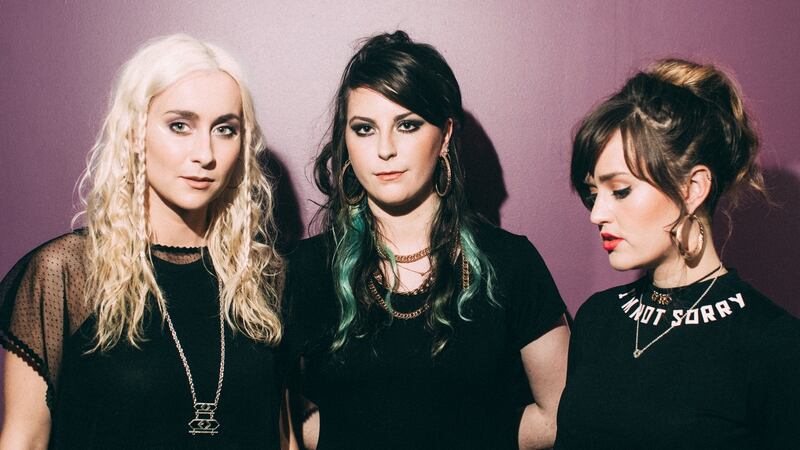 Safety in numbers: Karen Cowley, Saoirse Duane and Caoimhe Barry of Wyvern Lingo