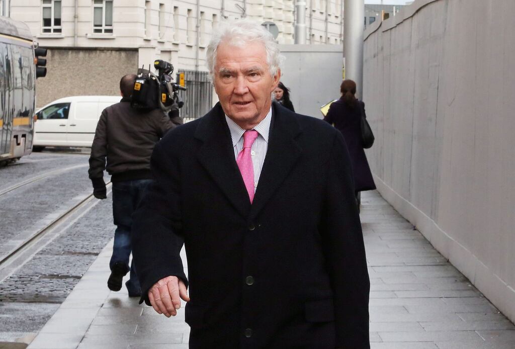 Sean FitzPpatrick leaves the Four Courts after giving evidence in a High Court hearing .Photograph: Collins Courts