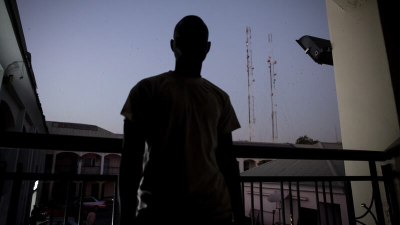Ibrahim, 23, was forced to join Boko Haram as a teenager. He left 11 months ago but now feels he has been let down and lied to by the government and is homeless. Photograph: Sally Hayden.