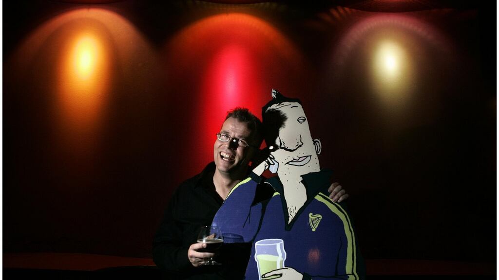 Paul Howard and Ross O’Carroll-Kelly: making south Co Dublin great again. Photograph: Dara Mac Dónaill