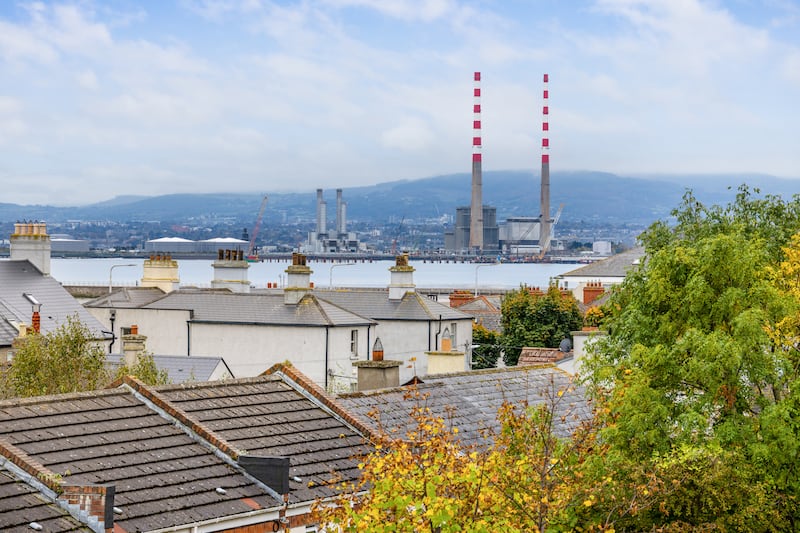 Views of Poolbeg chimneys