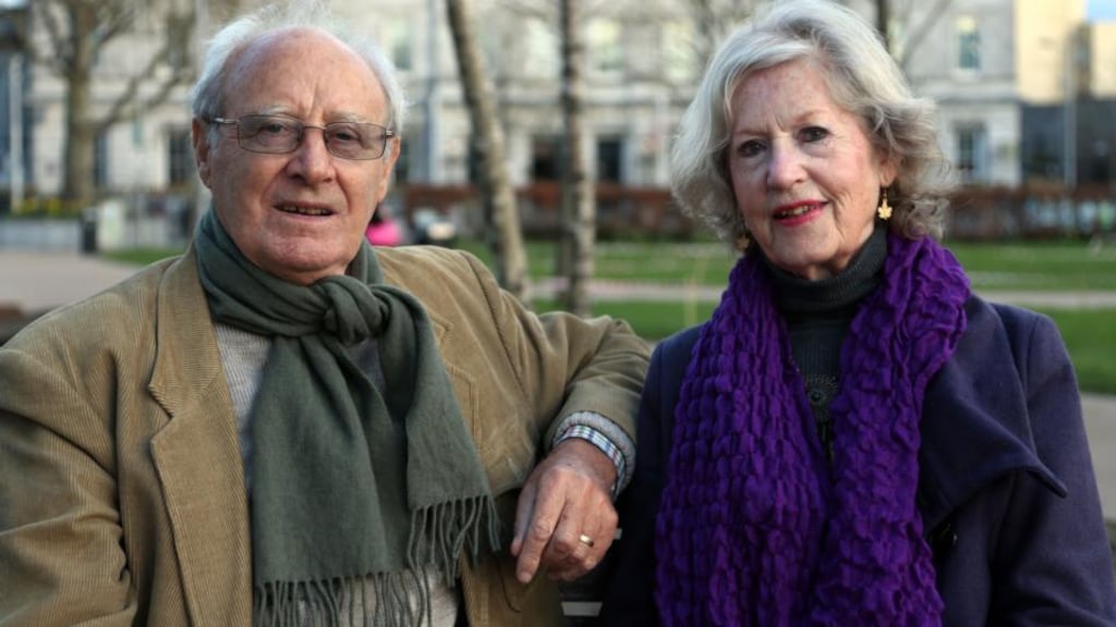 Love conquers: Pádraig O’Toole and Mary O’Hara in Galway. Photograph: Joe O’Shaughnessy