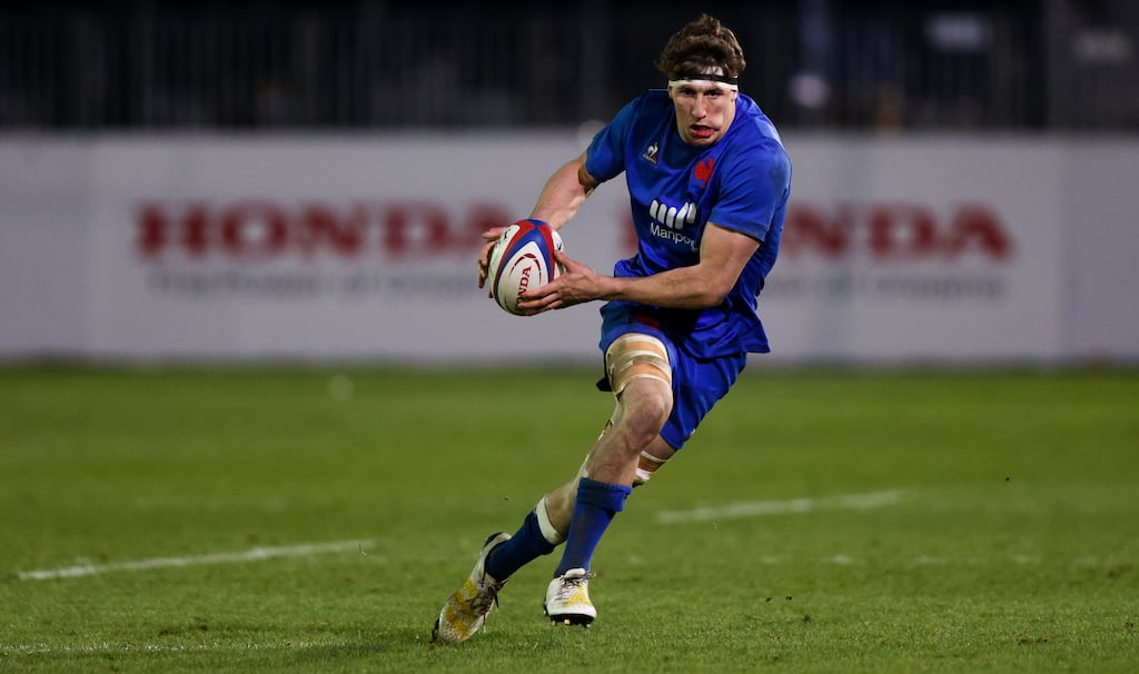 La Rochelle flanker Oscar Jegou is one of two French international rugby players arrested following an allegation of sexual assault during the tour of Argentina. Photograph: Andrew Fosker/Inpho