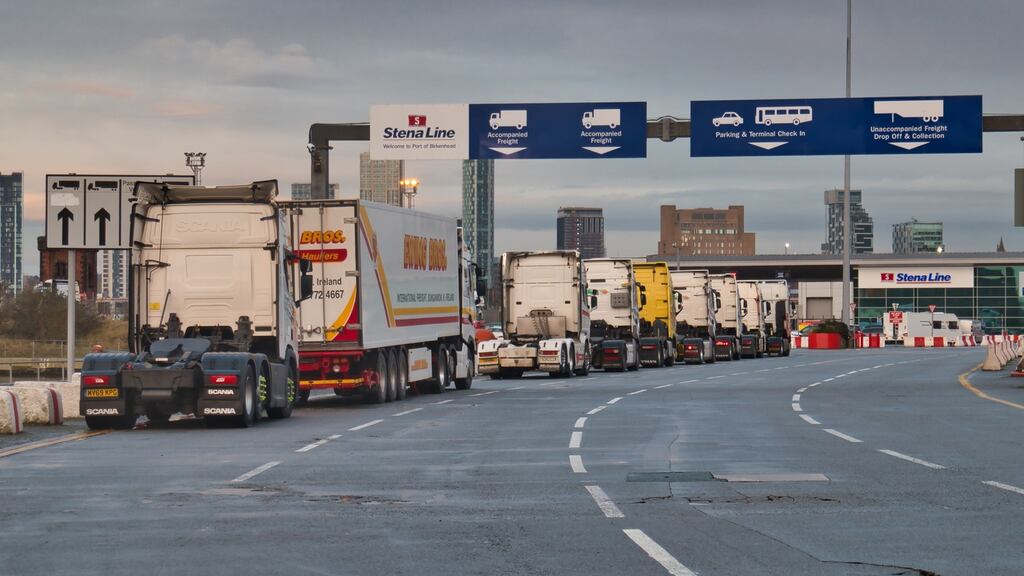 The costs of using the UK as a land bridge can be €500-€800 per truck, according to Meat Industry Ireland. Photograph: iStock