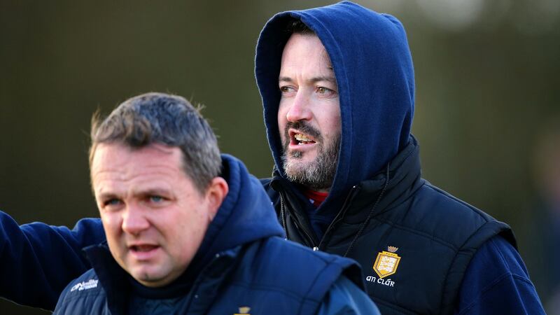 Donal Óg Cusack’s (right) addition to  Davy Fitzgerald’s Clare backroom team has helped reinvigorate the side this year. Photograph: Cathal Noonan/Inpho.