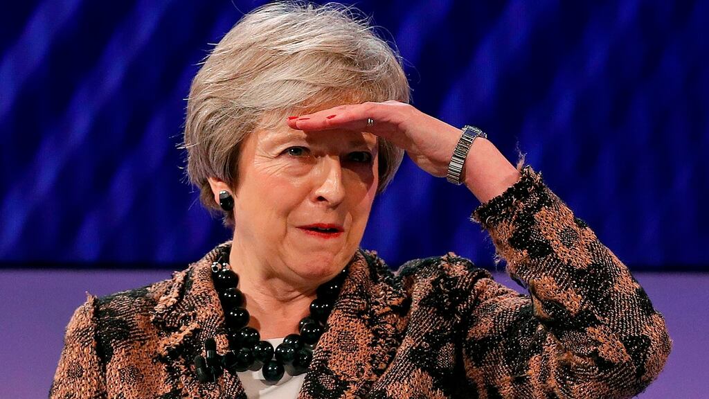 Britain’s prime minister Theresa May: If the UK crashes out, it will be a failure of politics not economics. Photograph: Adrian Dennis / AFP