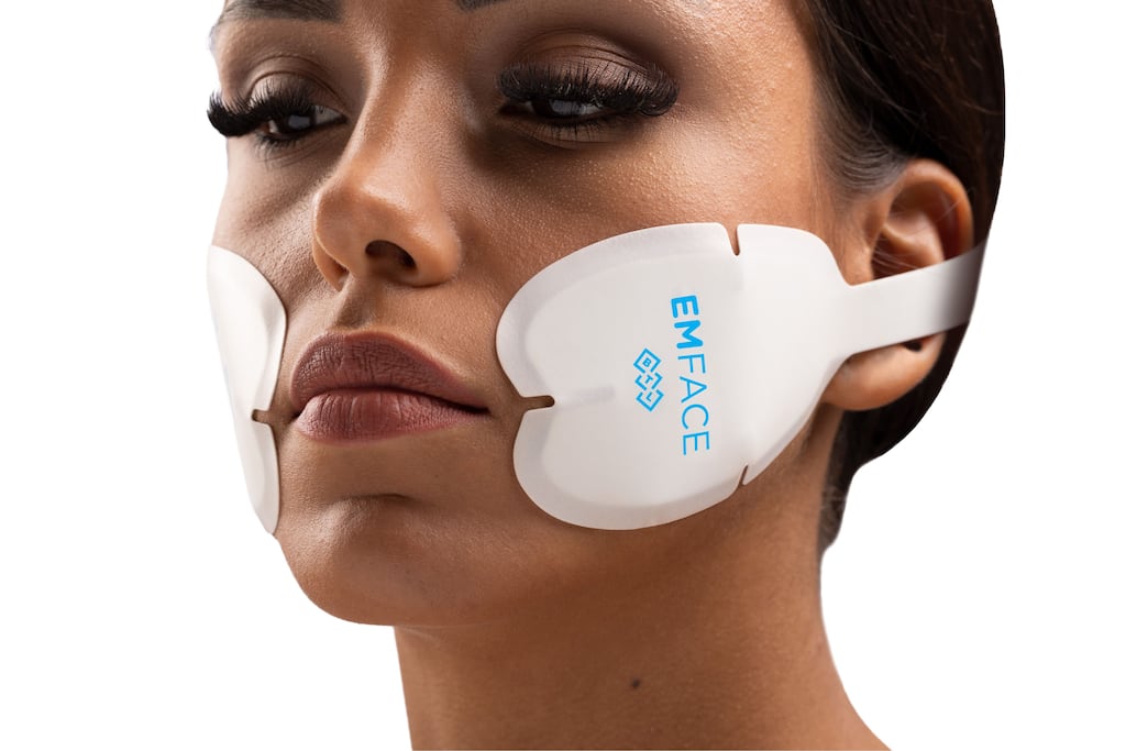 Electromagnetic energy is used in Emface to help strengthen facial muscles which, in turn, help to lift the soft tissue around them
