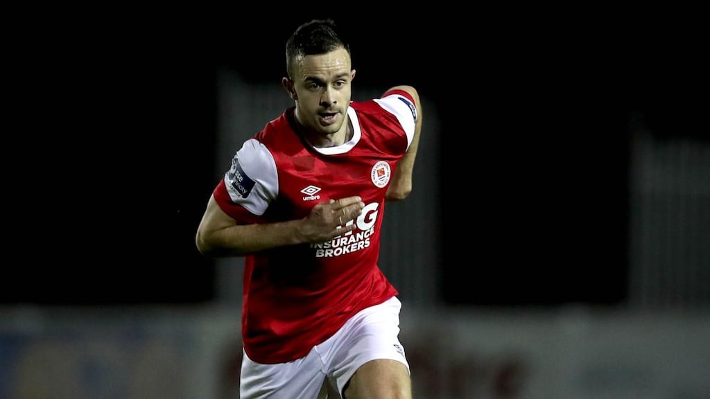 St Pats’ Robbie Benson scored against his former club Dundalk on Sunday evening. File photograph: Inpho