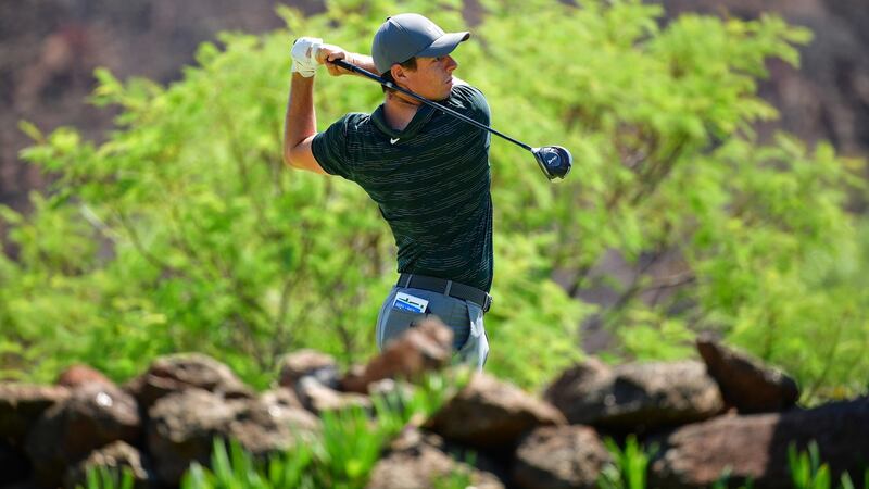 Rory McIlroy plays a shot during the third round of the Nedbank Golf Challenge in Sun City, South Africa. Photograph: Stuart Franklin/Getty Images