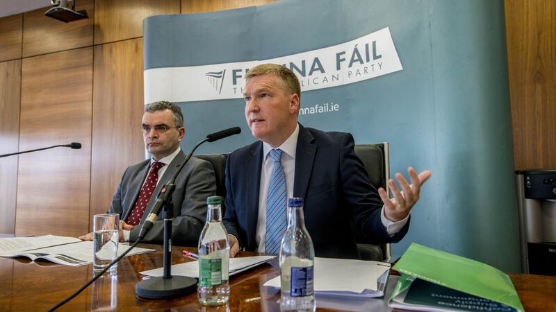 Fianna Fáil deputy leader Dara Calleary and finance spokesman Michael McGrath are among those calling for the upcoming referendum to be defeated. File photograph: Brenda Fitzsimons/The Irish Times