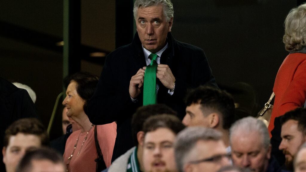 John Delaney ahead of the Euro 2020 qualifier between the Republic of Ireland and  Georgia at the Aviva stadium. Photograph: Tom Honan