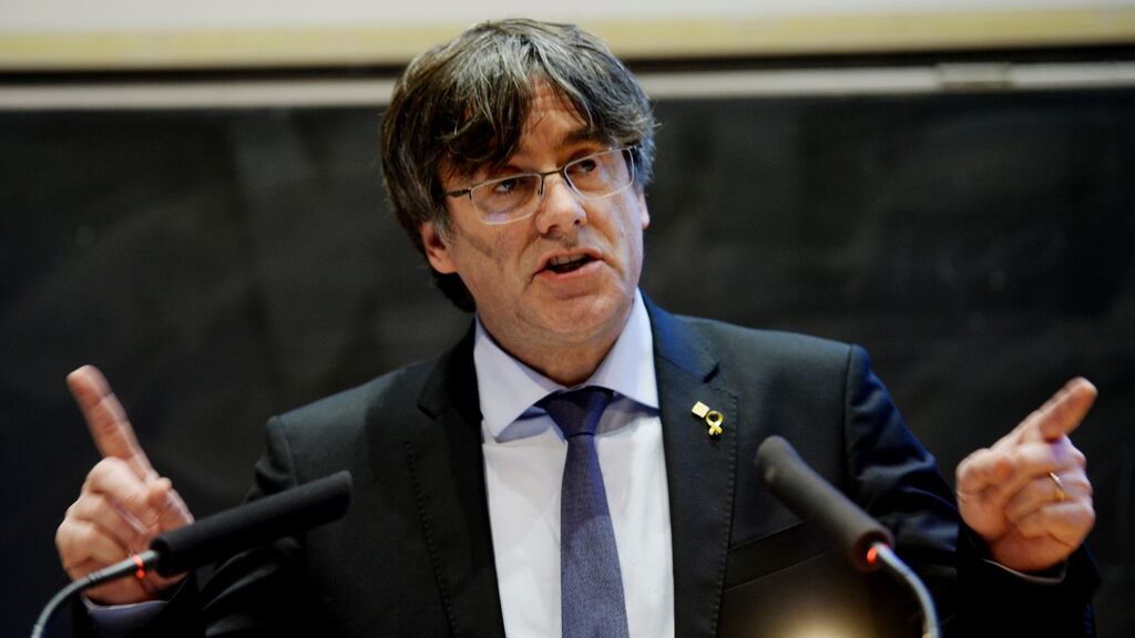 Spain's previous bids to have Carles Puigdemont extradited during his stays in Germany, Belgium and Italy have failed. Photograph: Alan Betson