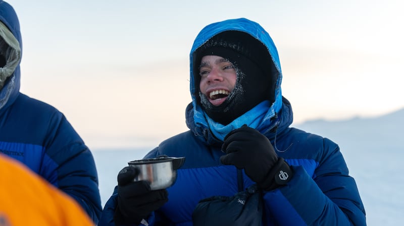 Kneecap's Naoise Ó Cairealláin in the Arctic. Photograph: RTÉ