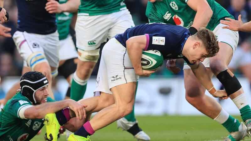 Darcy Graham proved to be a handful early on in the piece. Photograph: Billy Stickland/Inpho