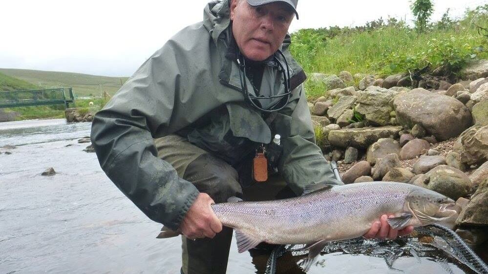 Paul de Neef, Belgium, with a fine Owenmore salmon