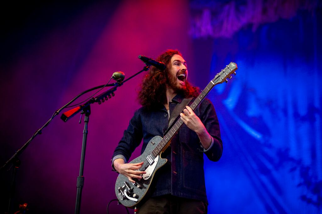 Hozier performing at Malahide Castle, Co Dublin. Photograph: Tom Honan