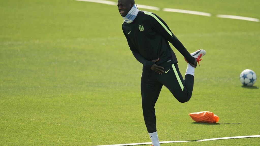 Manuel Pellegrini has insisted Yaya Toure is happy at Manchester City. Photograph: Afp