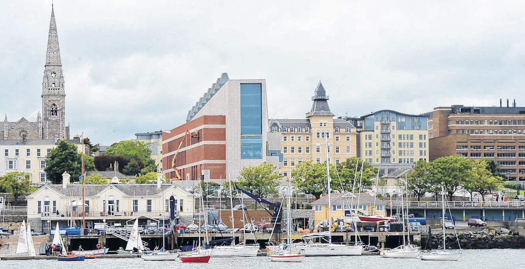 Great Town of 2022: Dún Laoghaire waterfront, including the DLR Lexicon county library, after its completion, in 2014. Photograph: Eric Luke