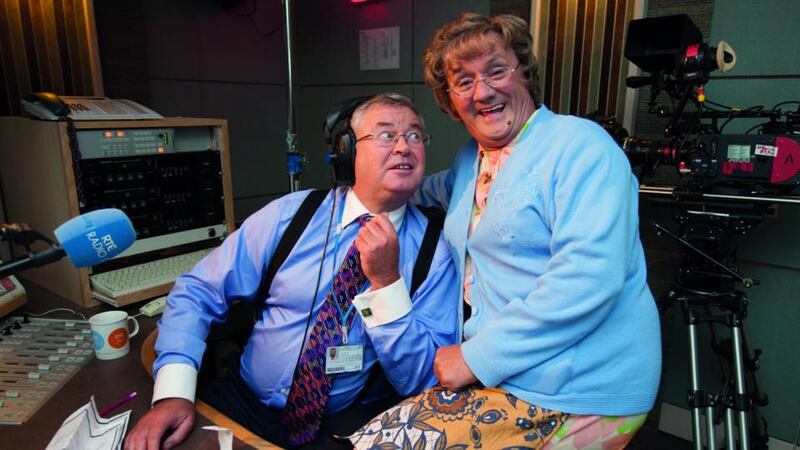 Funny Friday: Joe Duffy with Brendan O’Carroll during filming of Mrs Brown’s Boys D’Movie