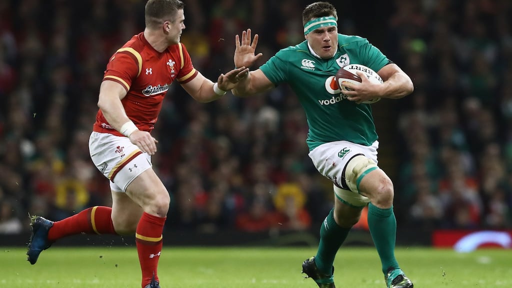 CJ Stander has been outstanding for Ireland with his powerful running, strong fends and great footwork. Photograph: David Rogers/Getty Images
