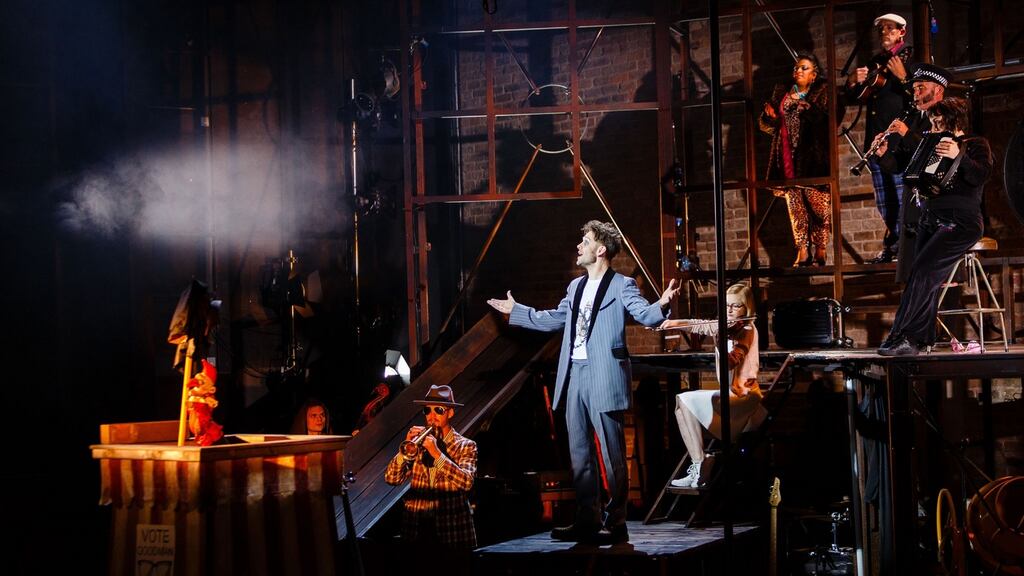 Kneehigh Theatre perform Dead Dog in a Suitcase at Bailey Allen Hall, NUI Galway, July 16th-20th. Photograph: Steve Tanner