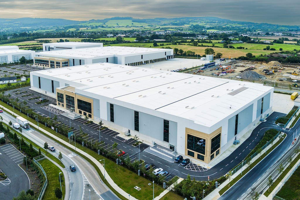 A computer generated image of Greenogue Logistics Park, the site of Ikea's first Irish customer distribution centre in south Dublin. Photograph: Ikea