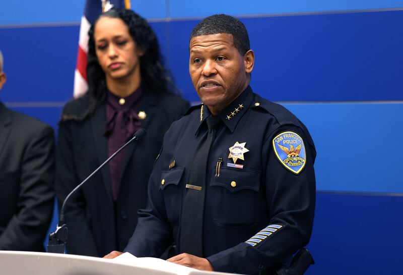 San Francisco Police chief William Scott told a Friday night news briefing that police detectives, assisted by FBI agents, had yet to determine what precipitated the home invasion. Photograph: Justin Sullivan/Getty Images
