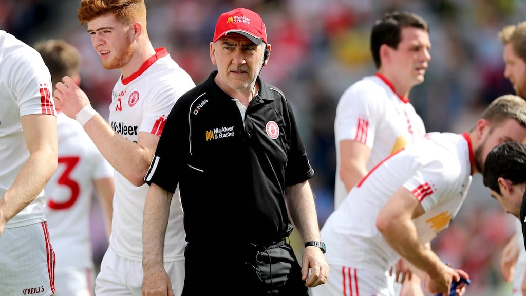 Mickey Harte had requested an additional year - but has been refused. Photograph: Inpho
