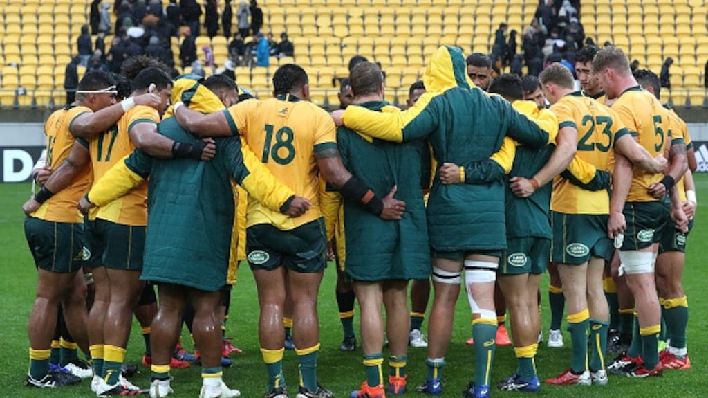 Rugby Australia claim the team were “unanimous” in deciding not to take a knee against the All Blacks later this month. File photograph: Getty Images