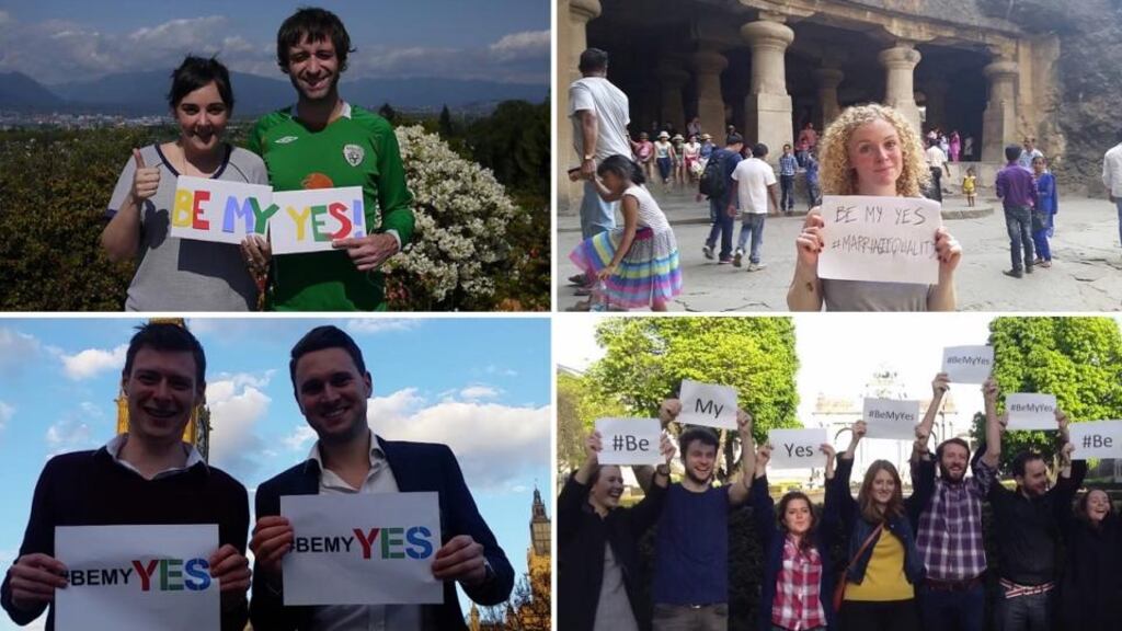 The #BeMyYes video features Irish people living abroad who cannot vote in the same-sex marriage referendum on May 22nd appealing to people still living here to vote Yes.