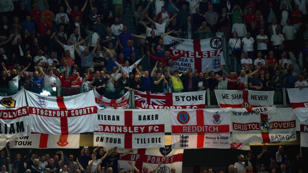 FIFA has made “official contact with The FA to express concerns about anti-IRA chanting during the recent fixture against Italy in Turin and with the Ireland fixture in mind.”Photograph: Getty