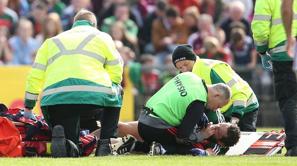 Will Mayo players spend the next few weeks mourning the loss of Tom Parsons to injury? That’s not how it works. Photograph: Cathal Noonan/Inpho