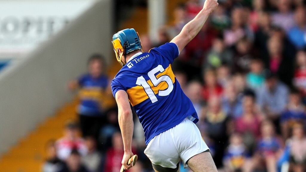 Tipperary’s Conor Bowe celebrates scoring a goal during the Munster under-20 hurling championship final. Photo: Laszlo Geczo/Inpho