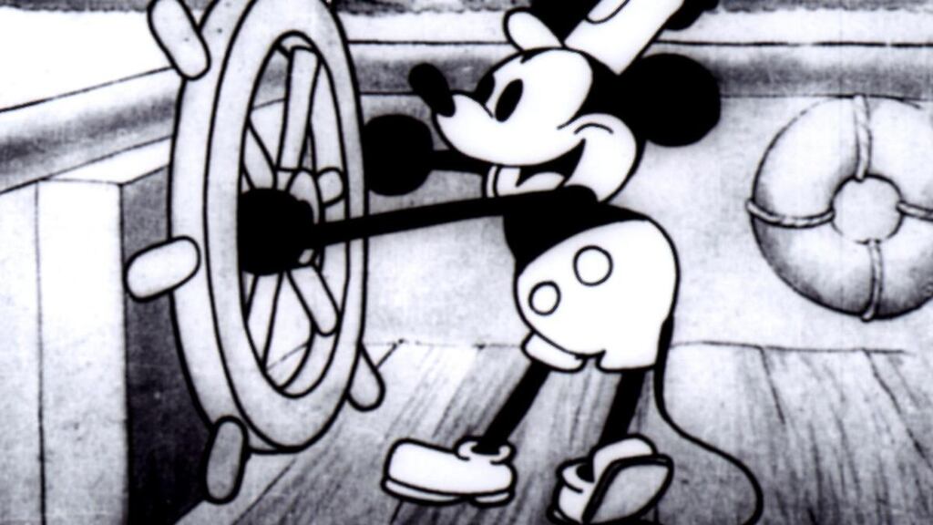 Mickey Mouse in the 1928 film Steamboat Willie: this version of the character has entered the public domain in some countries from January 1st. Photograph: Disney Enterprises Inc