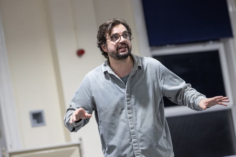 Julien Chavaz in rehearsal for William Tell. Photograph: Ste Murray