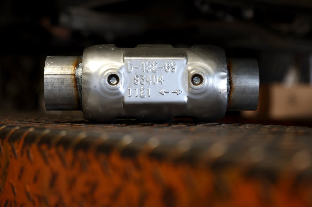 Catalytic converters can be sold individually on the black market for between €300 and €600. Photograph: Justin Sullivan/Getty Images