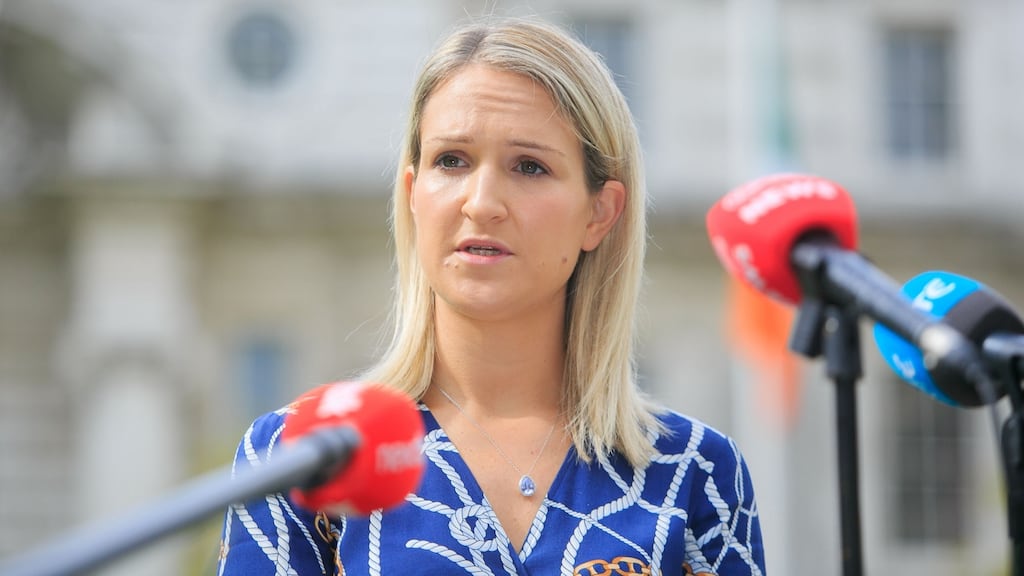 Minister for Justice Helen McEntee: Commended the Garda force for their “determined, persistent and painstaking investigation” that resulted in the murder conviction  of Aaron Brady. Photograph: Gareth Chaney/Collins