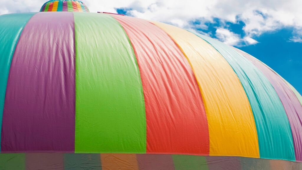 Weekend Review May 2011. Bouncy castle. Bouncing castle. Photograph: iStockphoto/Thinkstock.