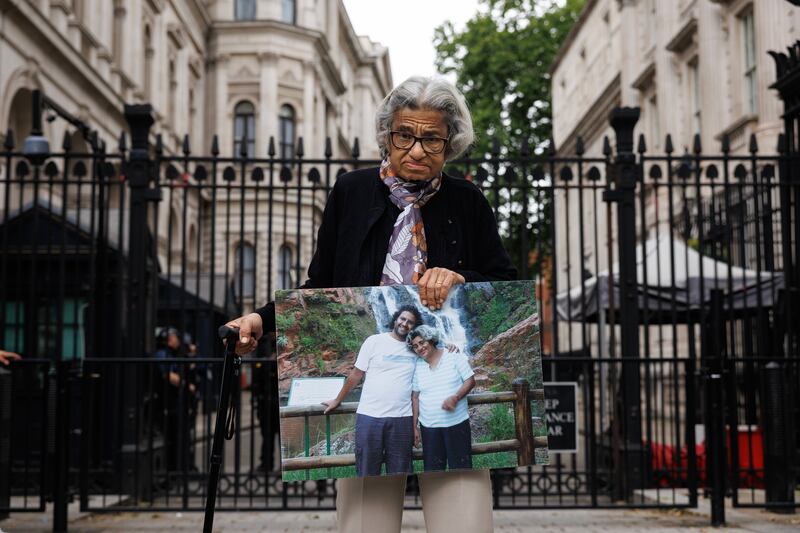 Laila Soueif last week. Photograph: Dan Kitwood/Getty Images