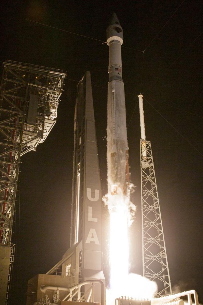 Nasa’s Lucy spacecraft launches from Cape Canaveral, in Florida. Photograph: Bill Ingalls /Nasa/EPA