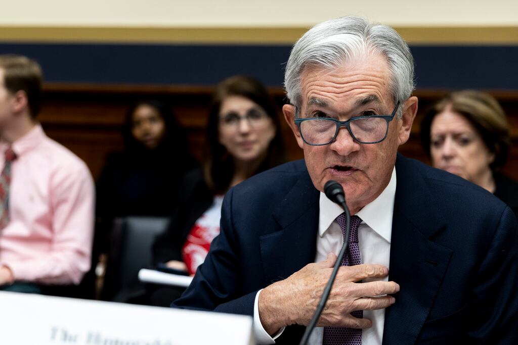 Jerome Powell, chairman of the Federal Reserve. Photograph: Julia Nikhinson/The New York Times