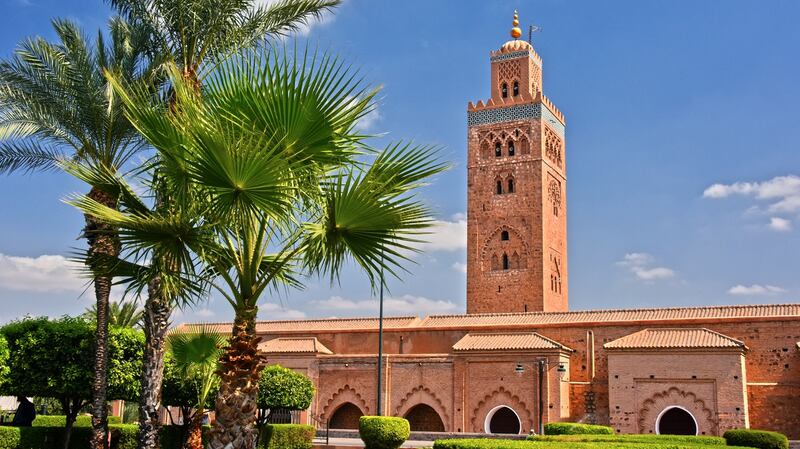 Koutoubia Mosque, the highest structure in the city, built in 1170. Photograph: Getty Images