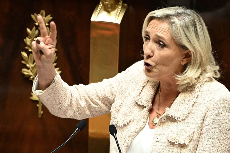 National Rally leader Marine Le Pen is targeting the presidency in 2027, if she is permitted to run. Photograph: Bertrand Guay/AFP via Getty Images