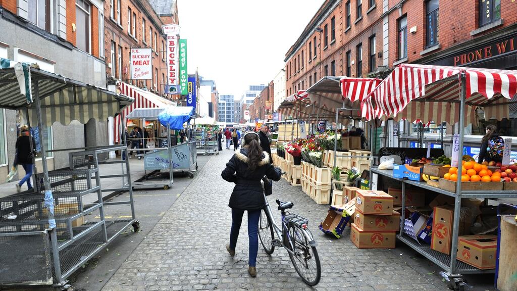 Moore Street in Dublin: Gerry Adams claims that the Hammerson scheme does not adequately recognise the street as a place of special architectural, historical, archaeological, artistic and cultural interest. Photograph: Aidan Crawley