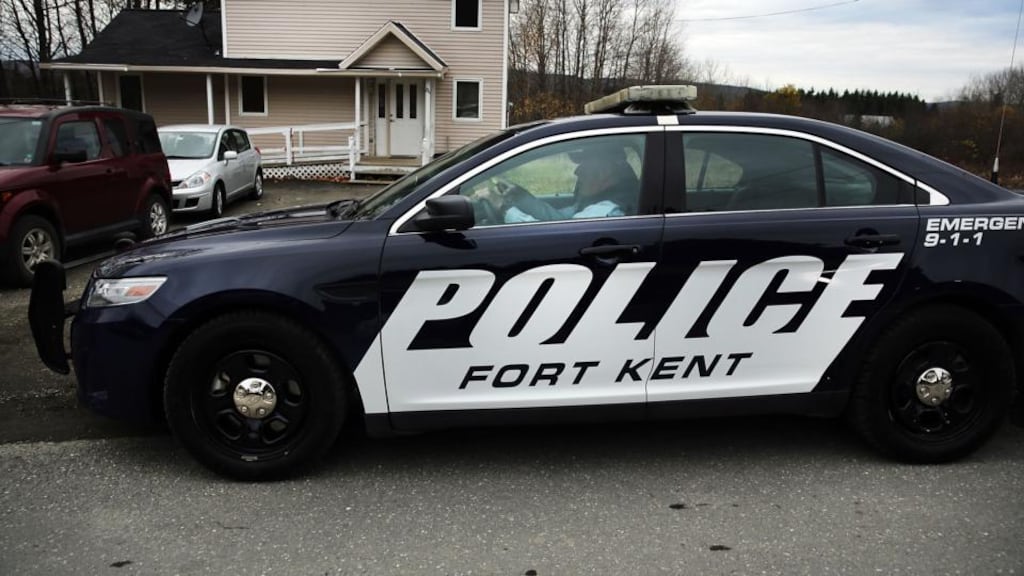 A police car outside of the home of Kaci Hickox in Fort Kent, Maine. Photograph: Spencer Platt/Getty Images