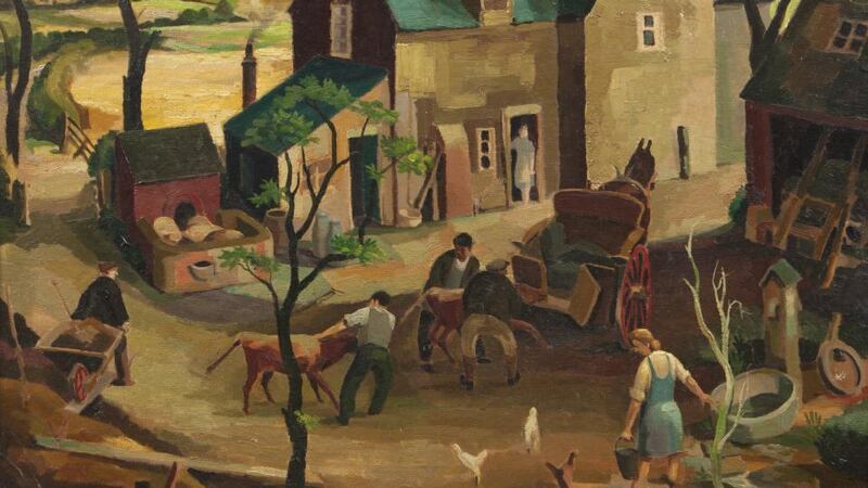 A painting by Northern Ireland artist John Luke, A Farmstead, Co Armagh, is expected to fetch between €20,000 and €30,000 at the Adam’s auction on May 27th