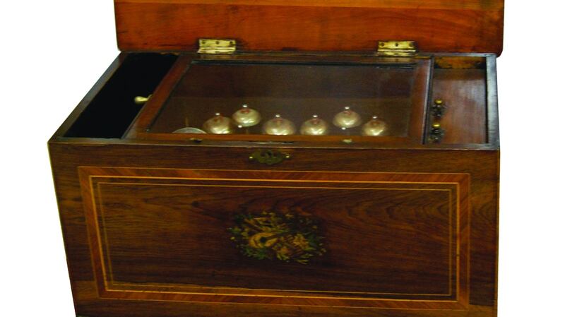 A rare 19th century music box at Oliver Usher auction rooms (€1,000-€1,200)
