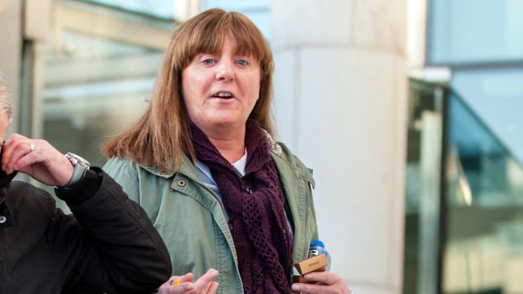 Geraldine McMenamy pleaded not guilty to two charges of assisting an offender by impeding the apprehension or prosecution of her son Paul. Photograph: Court Collins.