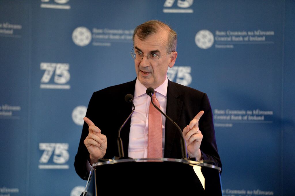 Head of the French central bank François Villeroy de Galhau: 'As long as underlying inflation has not clearly peaked, we shouldn’t stop on rates.' Photograph: Cyril Byrne