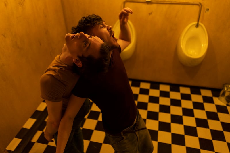 Faultline: the characters establish themselves in cryptic glances, unrestrained choreography, and fluent involving speech. Photograph: Pat Redmond